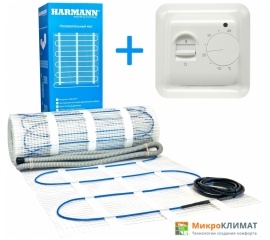 Нагревательный мат Harmann W160-020 2 кв.м. 320 Вт (с терморегулятором MST-1)Harmann